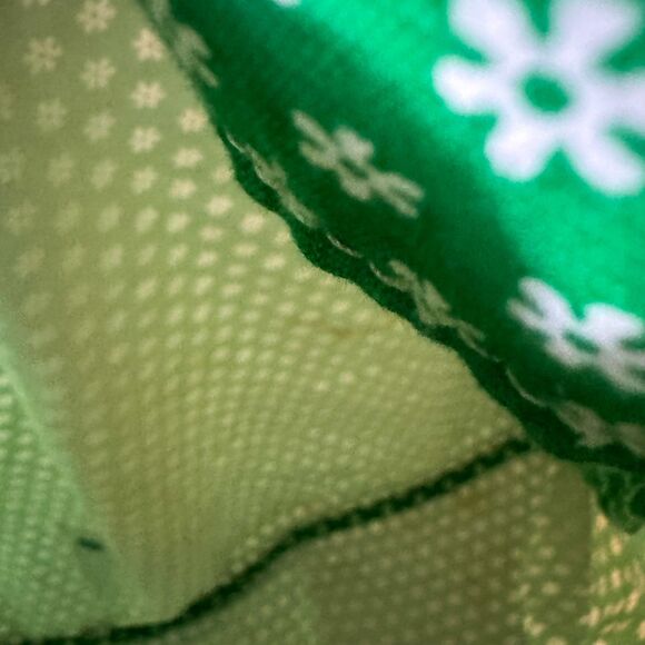 Vintage Y2K Lands' End Green Floral Shopper Tote Bag - Picture 8 of 9